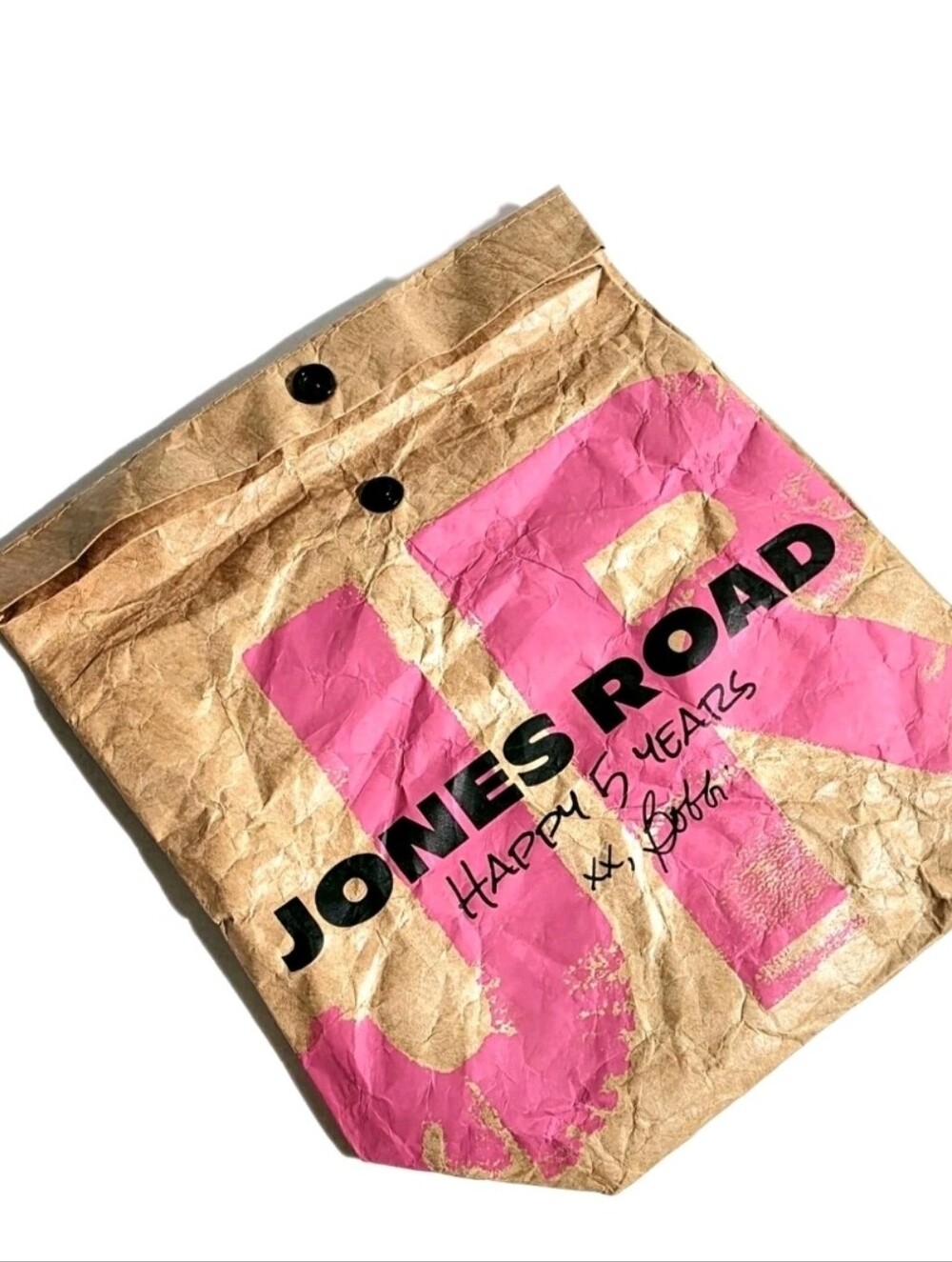 Jones Road Happy 5 Years Tyvek Bag New LE